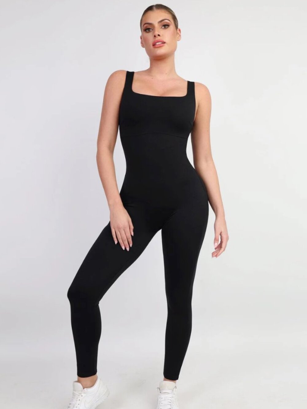 Popilush - Built-In Shapewear Thigh Slimming Workout Jumpsuit